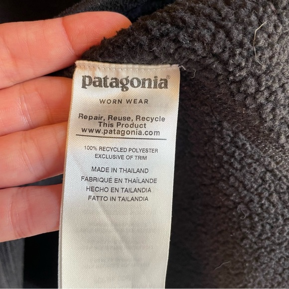 Patagonia Sweater Better Women’s Size Large 1/4Zipper High Neck Black - Picture 4 of 5